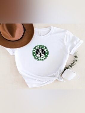 Funny Coffee Shirt Zero Fcks Coffee Graphic Tee Trendy Humor Top